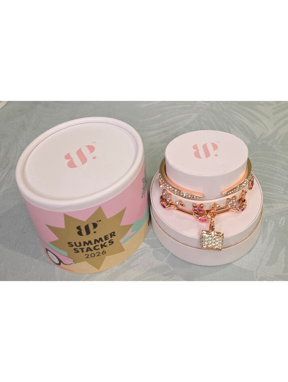 Bomb Party Summer Stacks 2026 Rose Gold Charm Bracelets Set